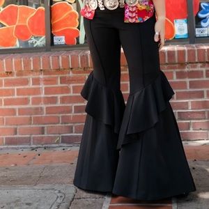 Selena bell bottom flare stretch plus pants … gorgeous and unique size 1x